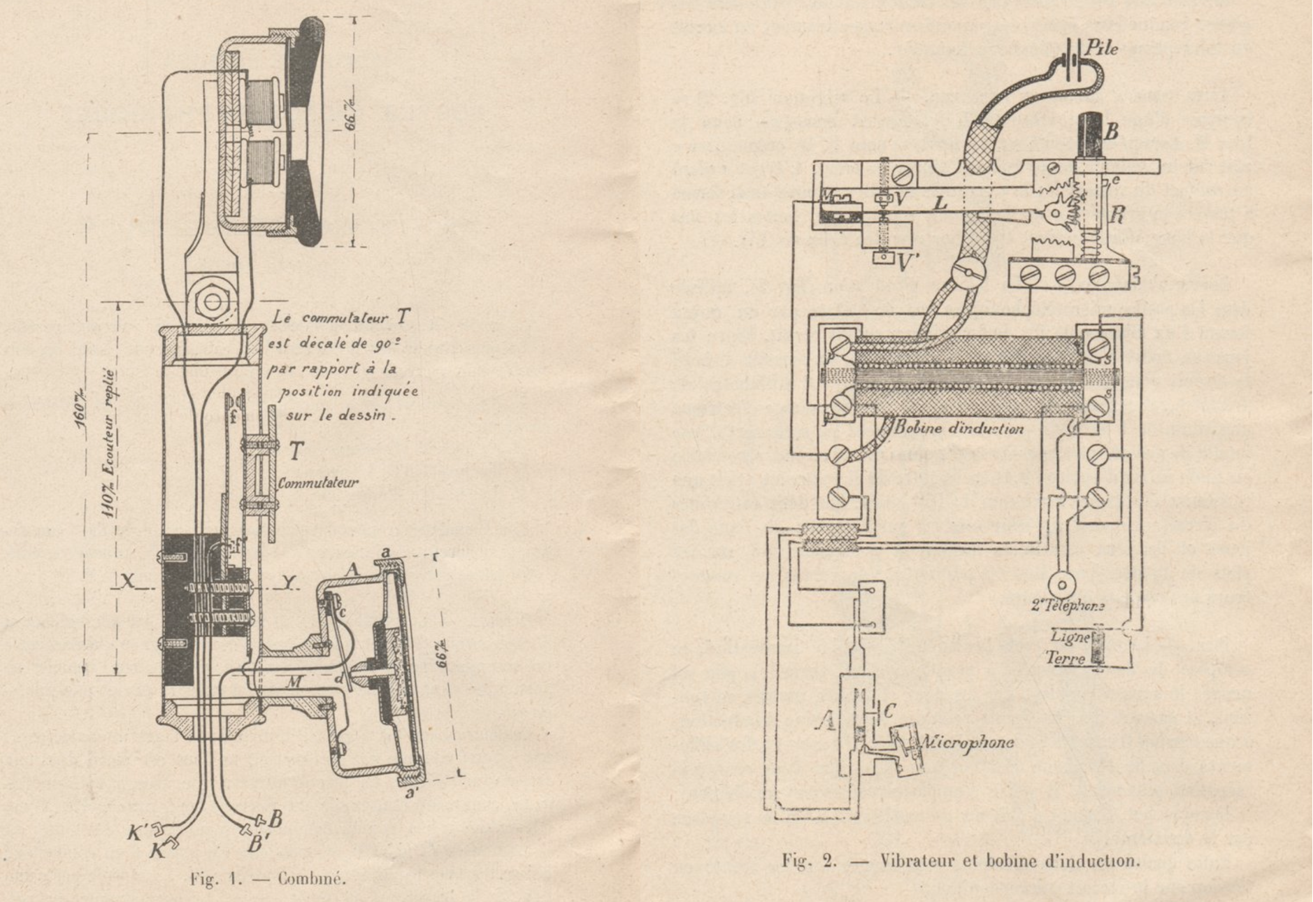 The TM 08 handset (foldable earpieces) and the diagram