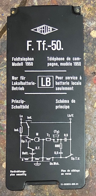 Electrical diagram (On lid outside, german and french)